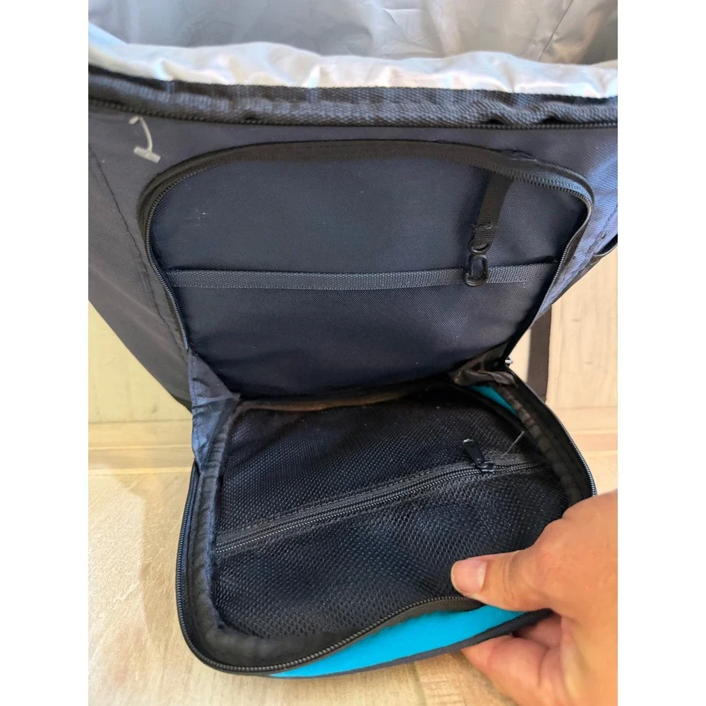 Coleman Insulated Backpack Cooler Navy Blue Turquoise Soft Sided Hiking Bag